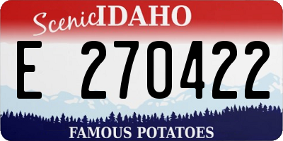 ID license plate E270422
