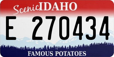 ID license plate E270434