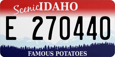 ID license plate E270440