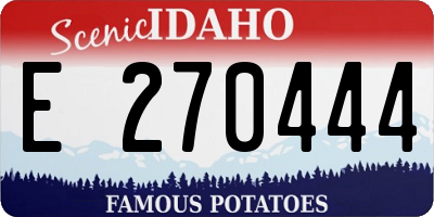 ID license plate E270444