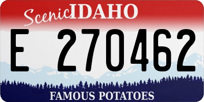 ID license plate E270462