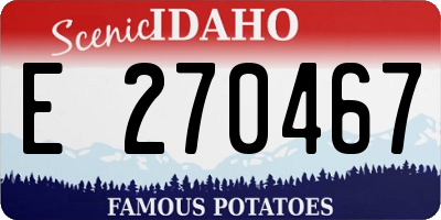 ID license plate E270467