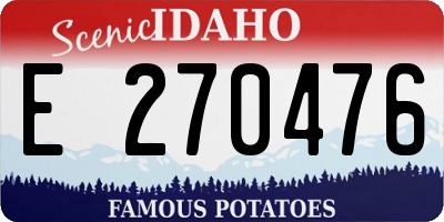 ID license plate E270476