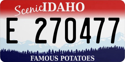 ID license plate E270477