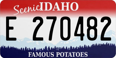 ID license plate E270482