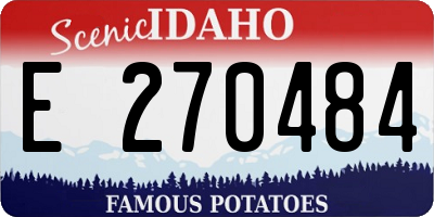 ID license plate E270484