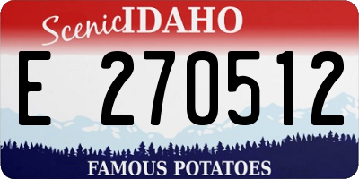 ID license plate E270512