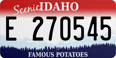 ID license plate E270545