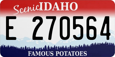 ID license plate E270564