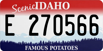 ID license plate E270566