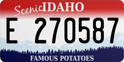 ID license plate E270587