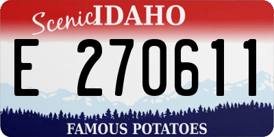 ID license plate E270611