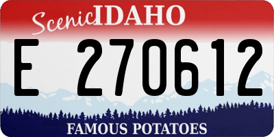 ID license plate E270612