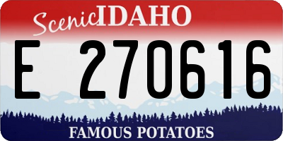 ID license plate E270616