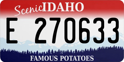ID license plate E270633