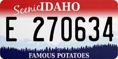 ID license plate E270634