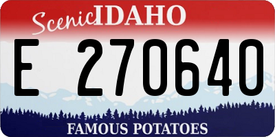 ID license plate E270640
