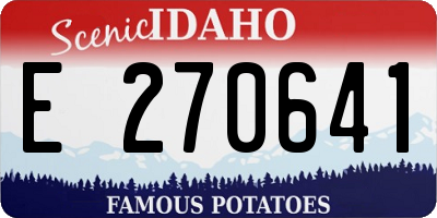 ID license plate E270641