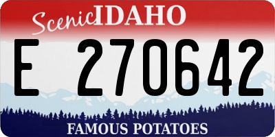 ID license plate E270642