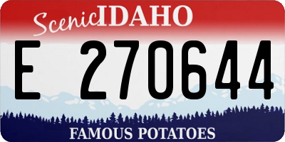 ID license plate E270644