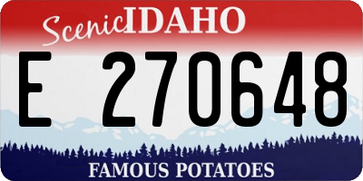 ID license plate E270648
