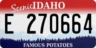 ID license plate E270664