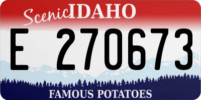 ID license plate E270673