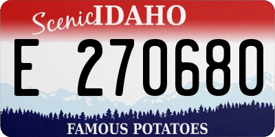 ID license plate E270680
