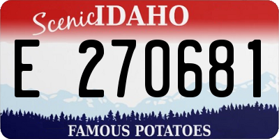 ID license plate E270681