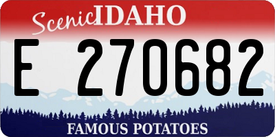 ID license plate E270682