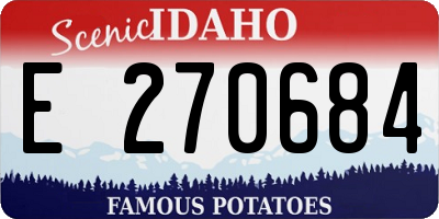 ID license plate E270684