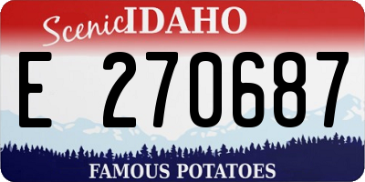 ID license plate E270687