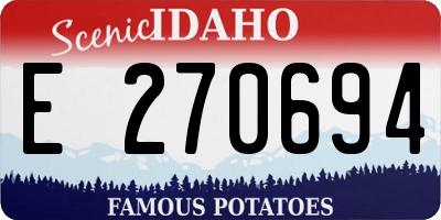 ID license plate E270694