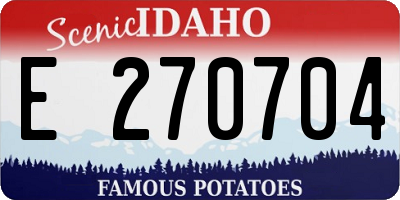 ID license plate E270704