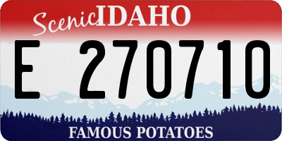 ID license plate E270710