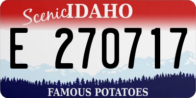 ID license plate E270717