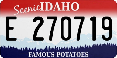 ID license plate E270719