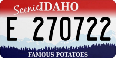 ID license plate E270722