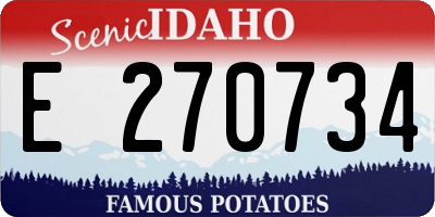 ID license plate E270734