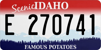 ID license plate E270741