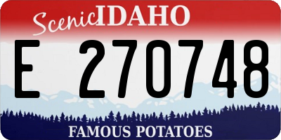 ID license plate E270748