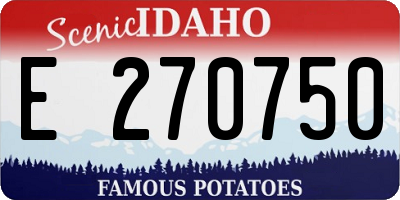 ID license plate E270750