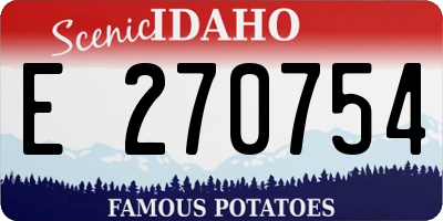 ID license plate E270754