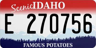ID license plate E270756