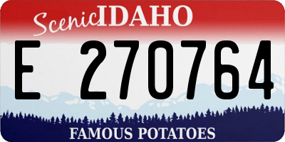 ID license plate E270764