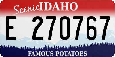 ID license plate E270767