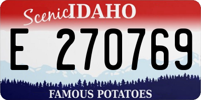 ID license plate E270769