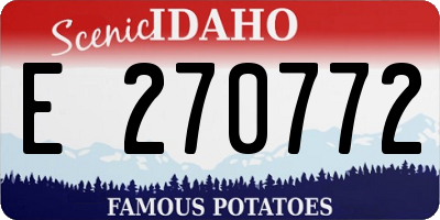 ID license plate E270772