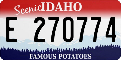 ID license plate E270774