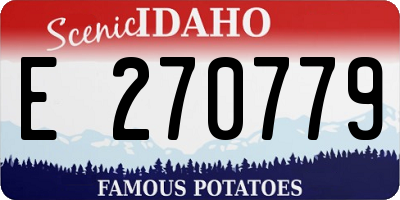 ID license plate E270779